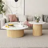 Mesa de café de pizarra de diseño para sala de estar, adecuada para apartamentos pequeños, estilo moderno minimalista de moda, mesa de café de travertino estilo Wabi-Sabi