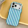 Lista Transfronteiriça de Capas de Celular Verticais com Bloqueio de Cor Irregular para iPhone 15, Adequadas para Apple 17 Air, Capa de Película Ondulada à Prova de Choque