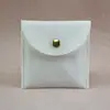 Bolsa de Microfibra para Joyería, Bolsa de Terciopelo, Bolsa con Tapa abatible, Bolsa Gruesa de Terciopelo Doble Cara para Anillos y Collares, Bolsa de Terciopelo Personalizada con Botón a Presión