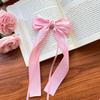 Accesorios para el Cabello de Lazo Simple Hechos a Mano de Color Sólido, Explosiones de Comercio Exterior, Pinza de Pato para el Cabello de Chica Dulce con Cinta Fresca