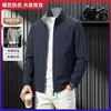 Jaqueta masculina yingao estilo old money gola alta nova casual dupla face cor sólida atacado transfronteiriço zíper casaco masculino