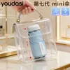 Guarda-chuva Mini Portátil de Bolso 7ª Geração, Proteção UV, Uso Duplo para Mulheres para Sol e Chuva, Guarda-chuva Dobrável Estilo Cartão Personalizável