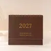 Novo Calendário 2027 Simples e Fresco Ornamento de Mesa Criativo Planejador Versão em Inglês Calendário