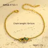 Pulseira de Aço Inoxidável com Design de Pedra Natural e Pérola de Água Doce, Banhada a Ouro 18K, Joia de Alto Padrão, Nicho Transfronteiriço Ins