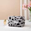 C Bolsa de Maquiagem Octogonal de Pelúcia Leopardo Quente Transfronteiriça Bolsa de Armazenamento de Cuidados com a Pele para Viagem Bolsa de Armazenamento de Maquiagem para Viagem