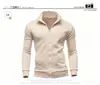 Nuevo Sudadera con Capucha Deportiva para Hombre con Cuello Alto y Cremallera Chaqueta con Capucha y Cremallera para Hombre Cárdigan de Color Sólido para Hombre Manga Larga