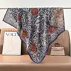 Bufanda Grande Azul de Algodón Lino con Patrón de Anacardo 90% Bufanda de Seda Protector de Cuello Estilo Coreano para Mujer Chal Pañuelo Fino para la Cabeza Bufanda de Terciopelo Rosa