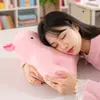 Cojín lumbar de felpa con forma de animal lindo, almohada de dibujos animados de felpa, reposacabezas para sofá y cama, cojín de oficina para estar sentado a largo plazo