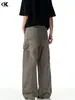Pantalones Cargo Rasgados Estilo Retro Americano Wasteland 11Kn para Hombres y Mujeres Lavados y Desgastados Holgados Rectos Casuales Pantalones de Leñador