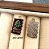 142 Colgantes de Navidad Colgantes de Aleación con Gota de Aceite Accesorios para Joyería DIY Colgante de Papá Noel Muñeco de Nieve Campana