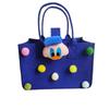 Bolsa de Fieltro Hecha a Medida de Dibujos Animados con Pompones, Bolso de Mano de Fieltro, Bolsa de Regalo, Boda, Primer Cumpleaños, Regalo para Bebé, Bolsa Pequeña