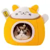 Casa para Gatos Tienda de Gatos de la Fortuna al por Mayor, Tienda de Gatos Caliente, Modelo de Otoño e Invierno, Semicerrada, Desmontable y Lavable, para Gatos y Perros Pequeños y Medianos