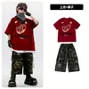 Ropa Hip-Hop Street Dance para Niños Ropa Moderna Hip-Hop para Niños Conjunto de Pantalones Camuflados para Niños Conjunto Holgado Estilo Urbano para Actuación Niñas Verano