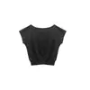 Yuyi 2026 Verano Nuevo Casual Versátil Manga Corta Top para Mujer, Versátil Color Sólido Único de un Hombro Top C260076