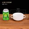 Atacado Tigela de Sopa Binaural Simples Branco Puro Xícara de Sopa com Tampa Tigela para Sopa Tigela para Assar Cerâmica Utensílios de Mesa Tigela para Mingau de Café da Manhã Tigela para Sobremesa