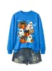 Amazon eBay estación independiente moda divertida versátil mujer fantasma calabaza murciélago lazo sudadera transfronterizo
