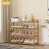 Zapatero de Bambú Multicapa Armario para Zapatos Estante de Almacenamiento Doméstico a Prueba de Polvo para Dormitorio y Pasillo, No Requiere Instalación