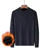 Ropa de Papá con Forro de Polar Invierno Suéter para Hombres de Mediana Edad y Mayores Ropa Cálida para Abuelo Top Grueso de Chenilla para Hombre