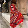Bufanda roja para mujer, nuevo chal de cachemira otoño e invierno 2024, estilo coreano, versátil, engrosado, cálido, a prueba de frío, calentador de cuello suave y acogedor