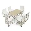 Mesa plegable de color caqui para exteriores, juego de sillas plegables, taburete de pesca portátil, juego de sillas plegables para exteriores, silla de playa