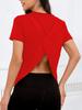 Tops de Yoga para Mulheres, Soltos e Respiráveis, Malha para Corrida, Costas Bonitas, Roupas de Fitness para Treino, Cobertura Esportiva de Secagem Rápida, Camiseta de Manga Curta