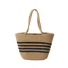 Nova Bolsa Pequena Tecida Bolsa Transversal Listrada Japonesa Bolsa de Palha Tecida Bolsa de Ráfia para Lazer Praia Bolsa Tote para o Dia a Dia Bolsa Feminina Atacado