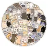 50 Pegatinas de Gato y Perro Lindos de Dibujos Animados Decoración de Graffiti Planificador DIY Pegatinas Impermeables Creativas