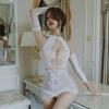 Noche Larga Lencería Sexy Tentación Sexy Transparente Ropa de Red Hueca Uniforme Tentación Medias de Una Pieza Qqny5049