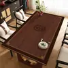Jogo Americano Estilo Chinês, Tapete de Couro Resistente ao Calor, Resistente a Altas Temperaturas, Tapete Retangular Doméstico para Mesa de Chá, Tapete de Proteção de Mesa à Prova de Óleo e Impermeável