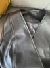 Chaleco Transfronterizo de Piel Sintética que se Puede Usar Solo o en Capas, con Botones y Adorno de Cinturón, Cuello en V, Elegante Color Negro