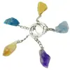 Venta Caliente Transfronteriza Gema Natural Cristal Piedra Irregular Llavero Joyería Accesorios Colgante