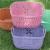 Cesta de Armazenamento Plástica Oca Espessa Cesta de Armazenamento para Miudezas de Mesa Cesta Trançada Cesta de Armazenamento para Lanches Frutas Miudezas