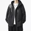 Jaqueta de Trabalho Estilo Japonês Tendência Solta Marca Cor Pura 2025 Primavera Masculina e Feminina Jaqueta Hoodie Casual Tendência
