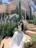 Elegante Vestido Longo Sem Mangas Decote V Estilo Francês para Mulheres, Verão Afunilamento na Cintura Emagrecedor Único Sexy Hot Girl Regata