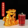 Vela de Cristal sem Fumaça para Uso Doméstico, Vela de Cristal para Oferenda a Buda, Vela de Festival da Primavera, Vela de Manteiga para Inauguração, Abertura, Luz Eterna, Sucesso Imediato