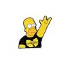 Broche Dos Simpsons de Desenho Animado Mais Vendido Transfronteiriço Insígnia de Liga de Zinco com Pingente de Óleo Personalidade Europeia e Americana Acessórios para Bolsa Roupas