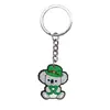 Centenas de St. Pingentes de Chaveiro Dia de São Patrício, Decorações de Chaveiro Chapéu Verde DIY de Borracha Macia em PVC, Itens de Presente