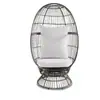 Sofá de Rattan para Vila Externa Varanda de Pátio Proteção Solar à Prova d'Água Combinação de Mesa e Cadeira Acessório de Pousada ao Ar Livre Cadeira de Rattan Ninho de Pássaro Preguiçoso