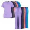 Camisa de uniforme V-neck mais vendida da Amazon, uniforme médico transfronteiriço europeu e americano, modelo transfronteiriço de comércio exterior por atacado personalizado