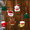 Accesorios de Navidad Colgante de Peluche Alce Anciano Muñeco de Nieve Colgante para Árbol de Navidad Mejor Amigo de Pareja Colgante para Bolso