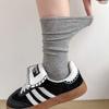 Calcetines Coreanos Todo en Uno de Primavera y Verano Calcetines de Algodón Transpirables sin Costuras Planos Calcetines de Color Sólido para Mujer Medias Blancas para Apilar Medias Finas