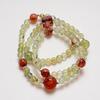 [Azul Océano Sin Alma] Pulsera de Cristal Rojo Natural con Pegamento Rojo para Mujer Blanqueadora Versátil Pulsera de Piedra de Uva Venta al por Mayor