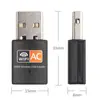 Tarjeta de Red Inalámbrica USB Doble Banda AC600M Mini 5G 2.4G Adaptador Receptor Wifi Chip 8811 Externo