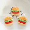 Juguetes de Comida Simulada, Accesorios de Resina, Hamburguesas y Papas Fritas, Accesorios Hechos a Mano DIY, Materiales para Decoración de Llaveros al por Mayor