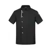 Ropa de Trabajo de Chef para Hombre de Manga Corta Catering Hotel Restaurante Cocina Ropa de Trabajo de Cocina Ropa para Tienda de Repostería para Hornear Pasteles para Mujer