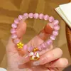 Pulsera de Ojo de Gato Rosa del Año del Caballo del Zodiaco para Mujer, Gama Alta, Exquisita, Versátil, Pulsera de Alto Valor, Regalo para Novia