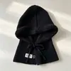 Pasamontañas de Nuevo Estilo con Forro de Lana, Gorro de Punto Cálido para Mujer que Protege los Oídos, Gorro de Punto a Prueba de Viento para Exteriores