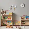 Estante Infantil de Chão Porta Livros Ilustrados Quarto Infantil Estante de Leitura Doméstica Prateleira de Armazenamento para Bebê Estante Pequena Simples de Madeira Maciça