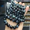 Pulsera de Piedra Ojo de Tigre Amarillo con Patrón de Rayo Natural de Venta Caliente Transfronteriza para Hombres y Mujeres, Pulsera Simple de una Sola Vuelta con Cuentas Redondas, Al por Mayor en Stock