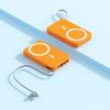 D Power Bank Magnético Ultrafino Magsafe Personalizado Carregamento Rápido Sem Fio Vem com Cabo Portátil 15W Fonte de Alimentação Móvel Bidirecional